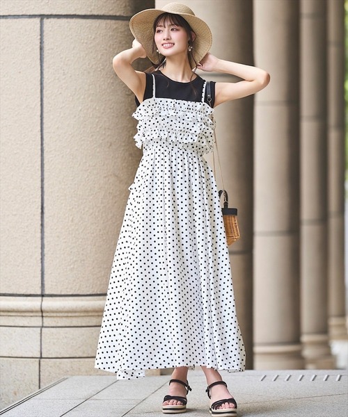 ZOZOTOWN限定】バックリボンフリルキャミワンピース（ワンピース