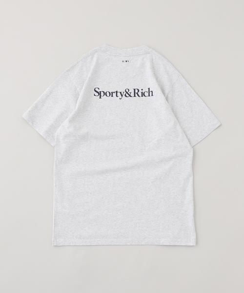 SPORTY&RICH(スポーティアンドリッチ)の「SPORTY&RICH / スポーティアンドリッチ DODGERS SERIF T-SHIRT(Tシャツ/カットソー・メンズ・グレー/ホワイト・MEDIUM/LARGE/SMALL/X-SMALL)」の3枚目の写真