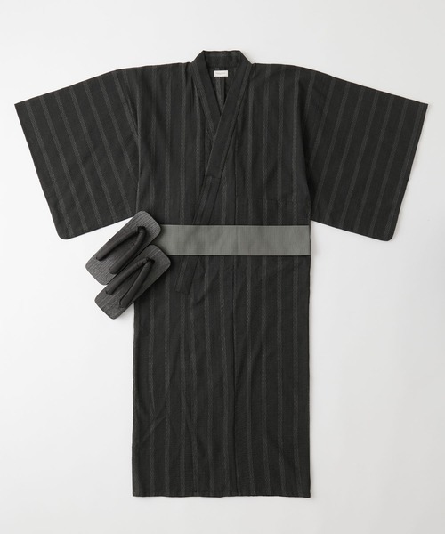 THE CRAFT CREW PRODUCTS】縞しじら織り浴衣 3点セット【浴衣＋