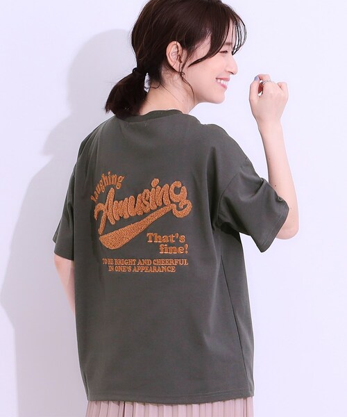 Cutie Blonde(キューティーブロンド)の「◆【洗える/S-LL】サガラ刺繍アソートTシャツ(Tシャツ/カットソー・レディース・ブラック系3/チャコール/ホワイト系4/ホワイト系1・04/03/02/01)」の4枚目の写真