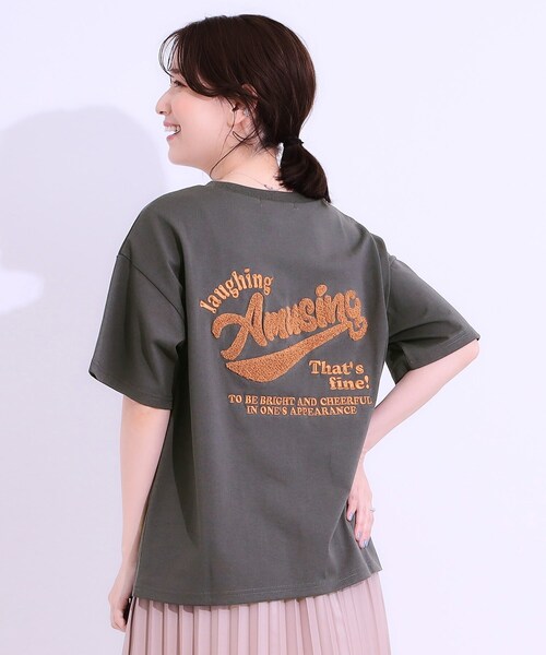 Cutie Blonde(キューティーブロンド)の「◆【洗える/S-LL】サガラ刺繍アソートTシャツ(Tシャツ/カットソー・レディース・ブラック系3/チャコール/ホワイト系4/ホワイト系1・04/03/02/01)」の9枚目の写真