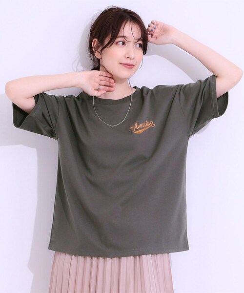 Cutie Blonde(キューティーブロンド)の「◆【洗える/S-LL】サガラ刺繍アソートTシャツ(Tシャツ/カットソー・レディース・ブラック系3/チャコール/ホワイト系4/ホワイト系1・04/03/02/01)」の10枚目の写真