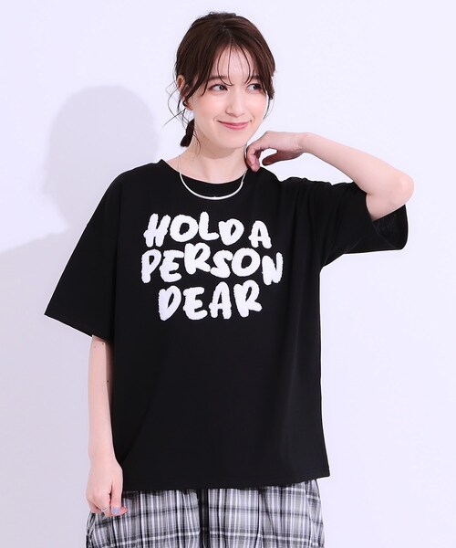 Cutie Blonde(キューティーブロンド)の「◆【洗える/S-LL】サガラ刺繍アソートTシャツ(Tシャツ/カットソー・レディース・ブラック系3/チャコール/ホワイト系4/ホワイト系1・04/03/02/01)」の17枚目の写真