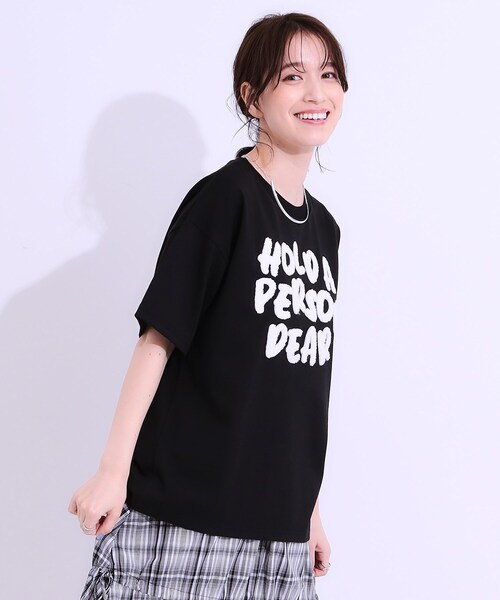 Cutie Blonde(キューティーブロンド)の「◆【洗える/S-LL】サガラ刺繍アソートTシャツ(Tシャツ/カットソー・レディース・ブラック系3/チャコール/ホワイト系4/ホワイト系1・04/03/02/01)」の18枚目の写真