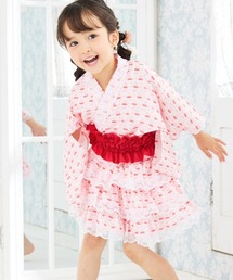 Rebloom（リブルーム Rebloom Reb loom）の「【KIDSセパレート浴衣/3点セット】上衣・スカート・リボン帯 キッズゆかたセット（浴衣）」