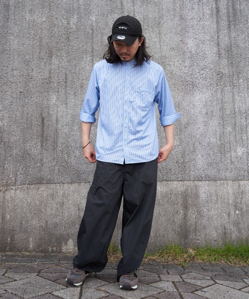 NO NEED（ノーニード）の「7分袖バンドカラーシャツ（シャツ/ブラウス・メンズ・ブルー・M/L/LL）」の8枚目の写真