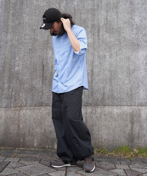 NO NEED（ノーニード）の「7分袖バンドカラーシャツ（シャツ/ブラウス・メンズ・ブルー・M/L/LL）」の10枚目の写真