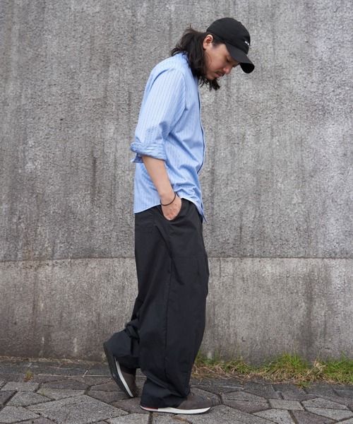NO NEED（ノーニード）の「7分袖バンドカラーシャツ（シャツ/ブラウス・メンズ・ブルー・M/L/LL）」の13枚目の写真