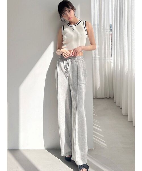 RESEXXY（リゼクシー）の「スウェットワイドパンツ【セットアップ着用可能】（スウェットパンツ・レディース・ブラック/ライトグレー/チャコールグレー・FREE）」の17枚目の写真