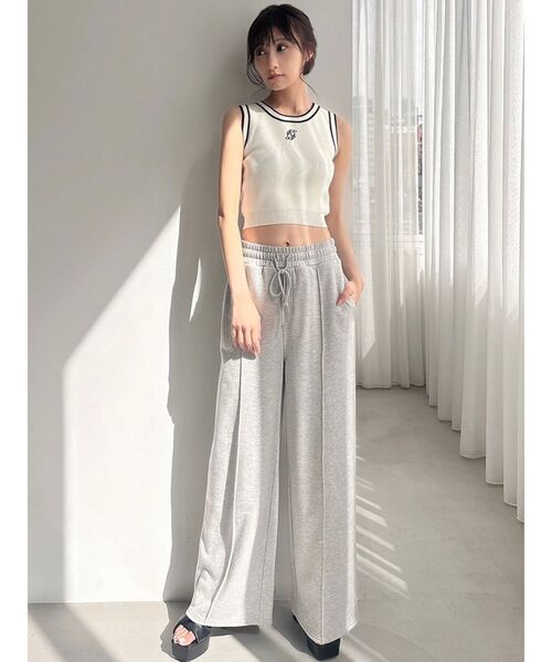 RESEXXY（リゼクシー）の「スウェットワイドパンツ【セットアップ着用可能】（スウェットパンツ・レディース・ブラック/ライトグレー/チャコールグレー・FREE）」の20枚目の写真