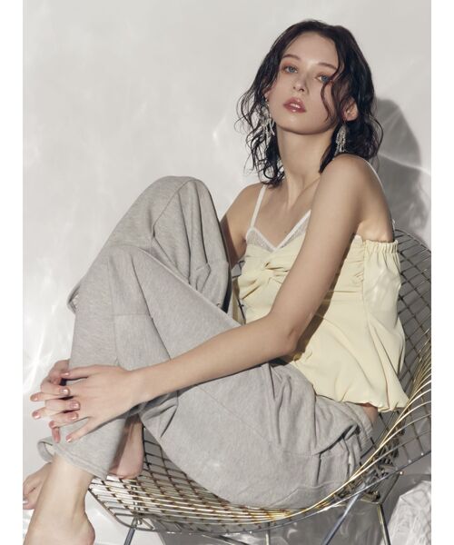 RESEXXY（リゼクシー）の「スウェットワイドパンツ【セットアップ着用可能】（スウェットパンツ・レディース・ブラック/ライトグレー/チャコールグレー・FREE）」の22枚目の写真