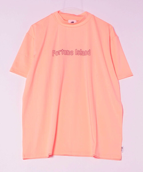 Fortune Island Golf(フォーチューンアイランドゴルフ)の「【Fortune Island Golf/フォーチューンアイランドゴルフ】HURA IS PLAYNG GOLF MOCKNECK S/S ゴルフ モックネック バックプリント Tシャツ(Tシャツ/カットソー・メンズ・ホワイト/ブラック/オレンジ・MEDIUM/LARGE/X-LARGE)」の3枚目の写真