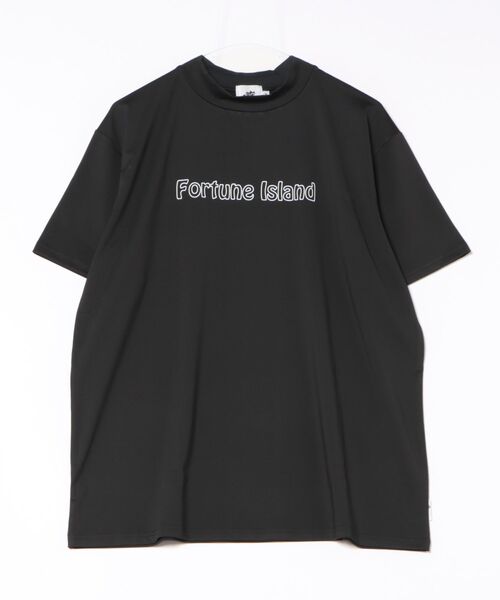 Fortune Island Golf(フォーチューンアイランドゴルフ)の「【Fortune Island Golf/フォーチューンアイランドゴルフ】HURA IS PLAYNG GOLF MOCKNECK S/S ゴルフ モックネック バックプリント Tシャツ(Tシャツ/カットソー・メンズ・ホワイト/ブラック/オレンジ・MEDIUM/LARGE/X-LARGE)」の2枚目の写真