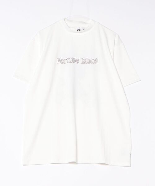 Fortune Island Golf(フォーチューンアイランドゴルフ)の「【Fortune Island Golf/フォーチューンアイランドゴルフ】HURA IS PLAYNG GOLF MOCKNECK S/S ゴルフ モックネック バックプリント Tシャツ(Tシャツ/カットソー・メンズ・ホワイト/ブラック/オレンジ・MEDIUM/LARGE/X-LARGE)」の4枚目の写真