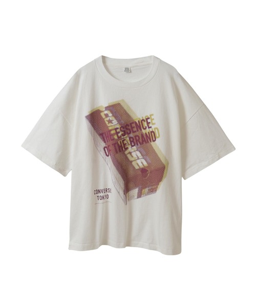 CONVERSE TOKYO（コンバーストウキョウ）の「【FILL THE BILL】SHOES BOX TEE（Tシャツ/カットソー・レディース・ホワイト/ブラック/パープル・SMALL/MEDIUM）」の4枚目の写真