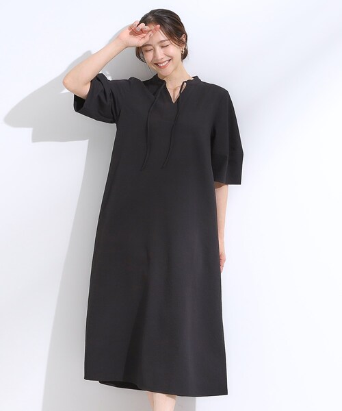 SHOO・LA・RUE(シューラルー)の「一枚で着映え お袖ランタンワンピース(ワンピース・レディース・ブラック/チャコールグレー/レッド系1・00)」の8枚目の写真