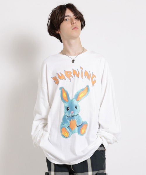 MILKBOY(ミルクボーイ)の「BURNIN BUNNY L.S. Tシャツ(Tシャツ/カットソー・メンズ・A/B・L/XL)」の2枚目の写真