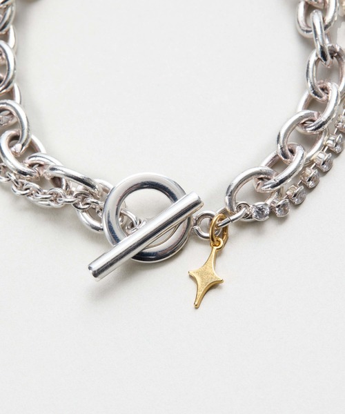 LAPUIS(ラピュイ)の「LAPUIS(ラピュイ) Ornament bracelet(ブレスレット・レディース・ゴールド/マルチ・FREE)」の4枚目の写真