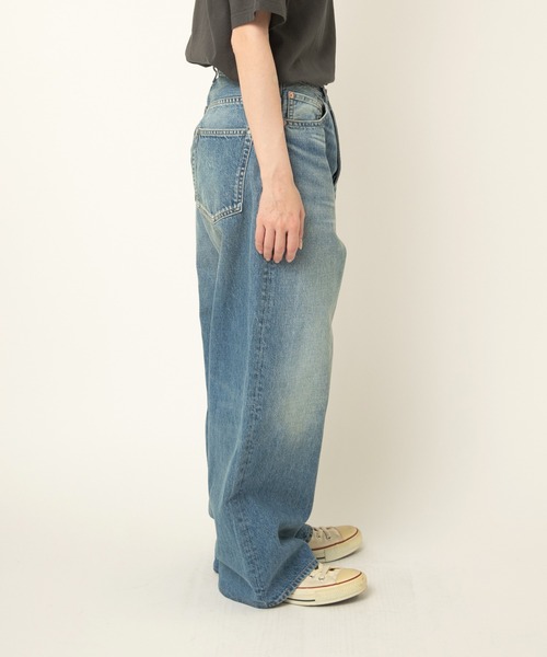 RNA-N(アールエヌエーエヌ)の「R4369 DENIM WIDE PANTS(デニムパンツ・レディース・ライトインディゴブルー・MEDIUM/SMALL)」の11枚目の写真