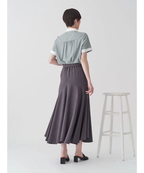 TONAL(トーナル)の「クレリック半袖シャツ(シャツ/ブラウス・レディース・ミント/ネイビー/オフホワイト・MEDIUM)」の9枚目の写真