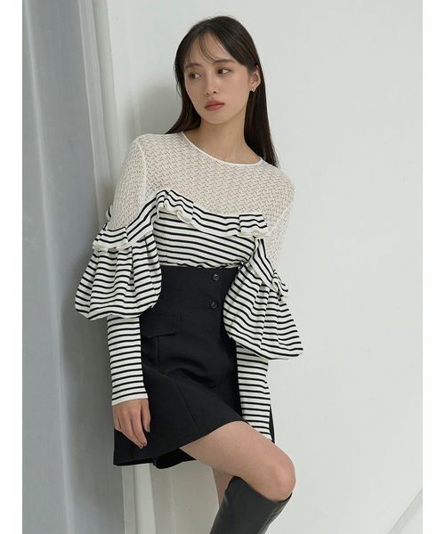 SNIDEL（スナイデル）の「プリーツスカショーパン（その他パンツ・レディース・グレー/ブラック・0/1）」の15枚目の写真