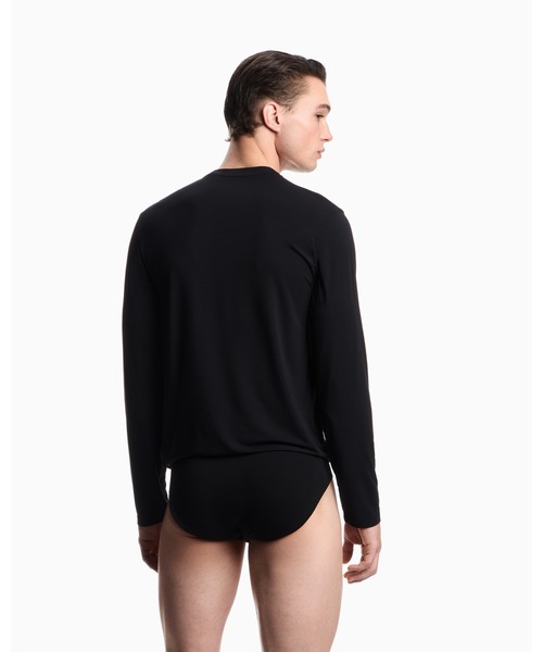 EMPORIO ARMANI（エンポリオアルマーニ）の「【エンポリオ アルマーニ】ラウンジウェアトップス ソフトモダール タイトフィット（インナーウェア/肌着・メンズ・ホワイト/ブラック・X-LARGE/LARGE/MEDIUM/SMALL）」の6枚目の写真