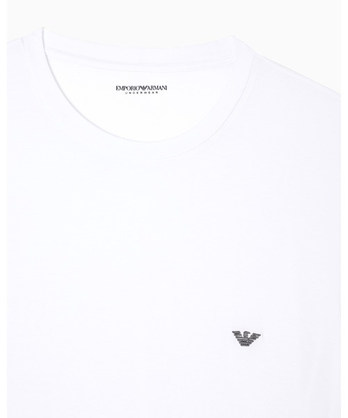 EMPORIO ARMANI（エンポリオアルマーニ）の「【エンポリオ アルマーニ】ラウンジウェアトップス ソフトモダール タイトフィット（インナーウェア/肌着・メンズ・ホワイト/ブラック・X-LARGE/LARGE/MEDIUM/SMALL）」の4枚目の写真