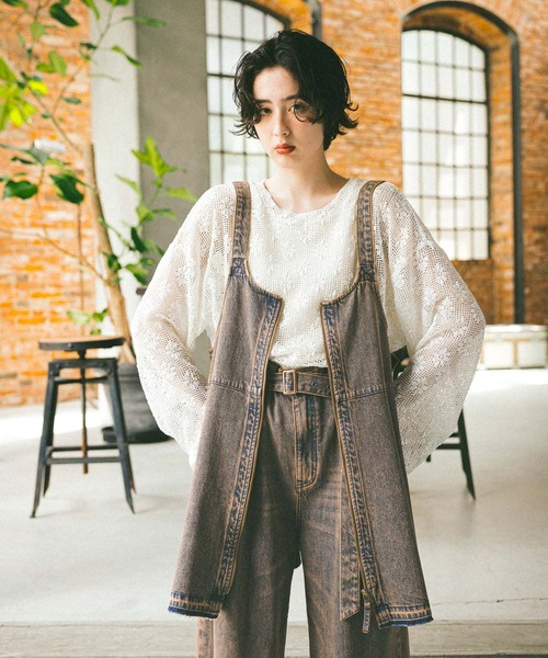 NKJ 2025AW】2WAY OVER CAMISOLE（キャミソール）｜niko and
