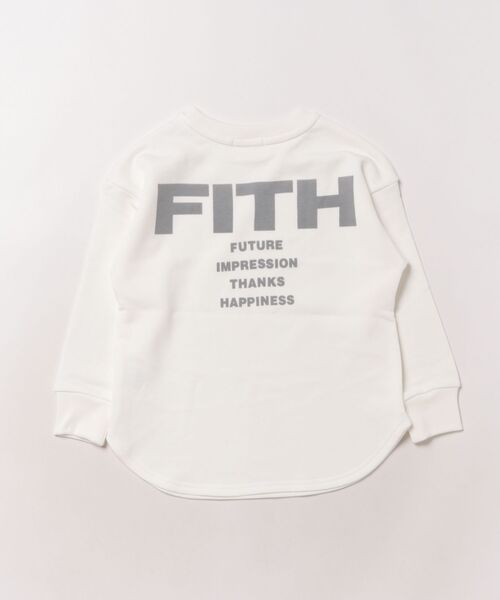 FITH（フィス）の「Back Logo Sweat Shirt（スウェット・キッズ・ホワイト/ベージュ・125/115）」の3枚目の写真