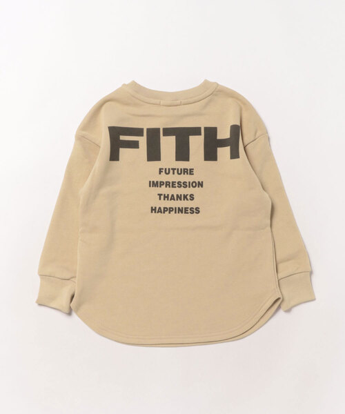 FITH（フィス）の「Back Logo Sweat Shirt（スウェット・キッズ・ホワイト/ベージュ・125/115）」の5枚目の写真