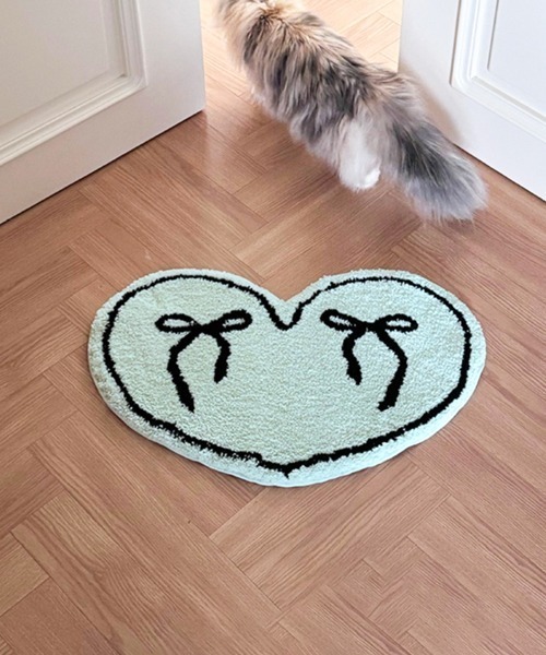 Ein/リボンモチーフ ハート型 ラグ マット（ラグ/マット）｜Ein