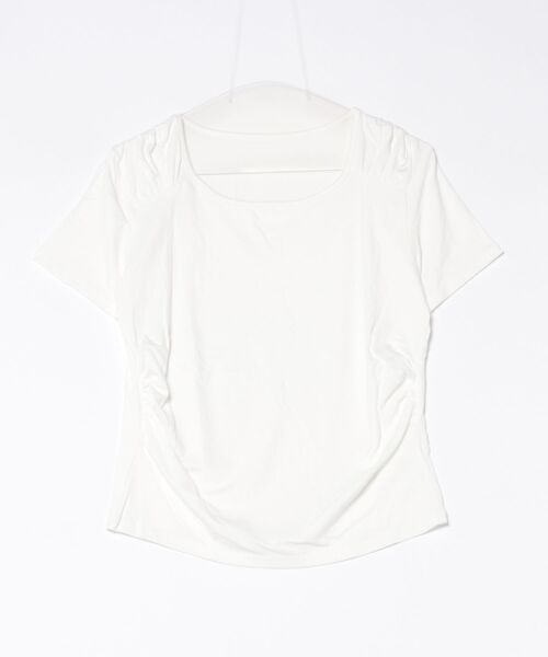 レース付きホワイトTシャツ 38サイズ ＆ビッグプリント オーバーサイズTシャツ＜ホワイト＞(S