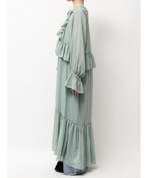 Ungrid(アングリッド)の「フリルデザインエンブロイダリーワンピース(ワンピース・レディース・グリーン/その他1/オフホワイト・FREE)」の9枚目の写真