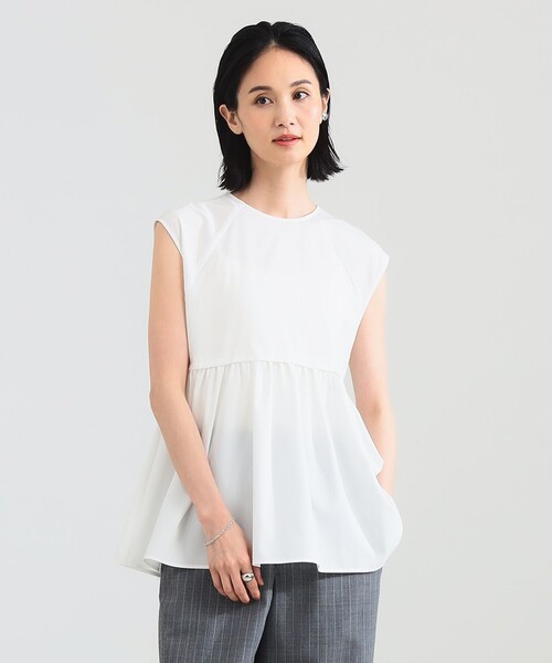 Demi-Luxe BEAMS(デミルクス ビームス)の「【10/2値下げ】ポリエステル レーヨン ペプラム ブラウス(シャツ/ブラウス・レディース・ブラック/ネイビー/ホワイト・ONE SIZE)」の8枚目の写真