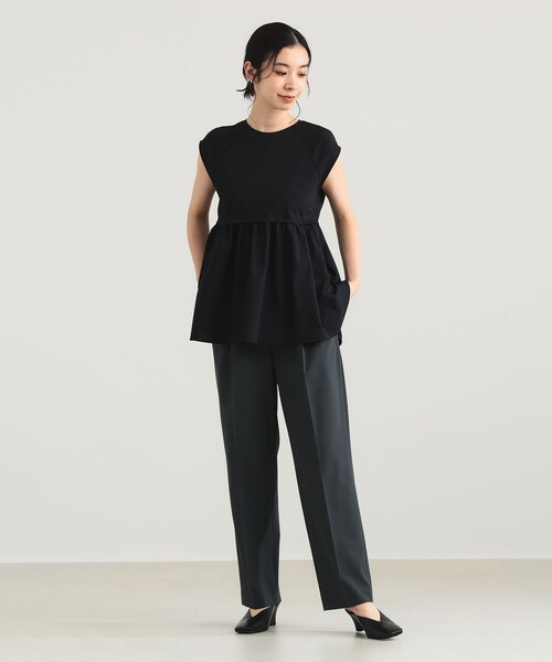 Demi-Luxe BEAMS(デミルクス ビームス)の「【10/2値下げ】ポリエステル レーヨン ペプラム ブラウス(シャツ/ブラウス・レディース・ブラック/ネイビー/ホワイト・ONE SIZE)」の9枚目の写真