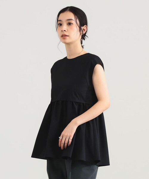 Demi-Luxe BEAMS(デミルクス ビームス)の「【10/2値下げ】ポリエステル レーヨン ペプラム ブラウス(シャツ/ブラウス・レディース・ブラック/ネイビー/ホワイト・ONE SIZE)」の12枚目の写真