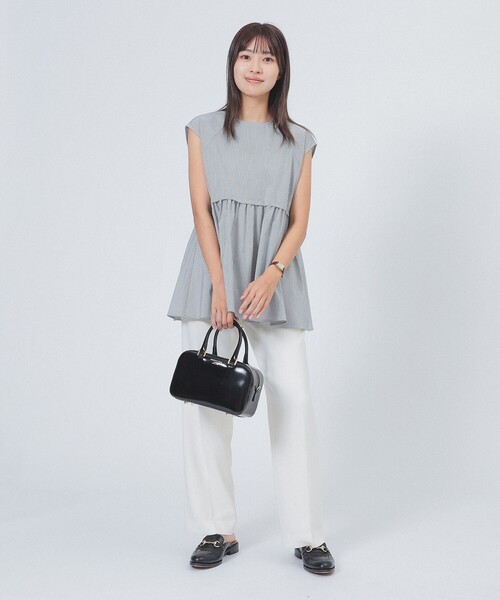 Demi-Luxe BEAMS(デミルクス ビームス)の「【10/2値下げ】ポリエステル レーヨン ペプラム ブラウス(シャツ/ブラウス・レディース・ブラック/ネイビー/ホワイト・ONE SIZE)」の15枚目の写真