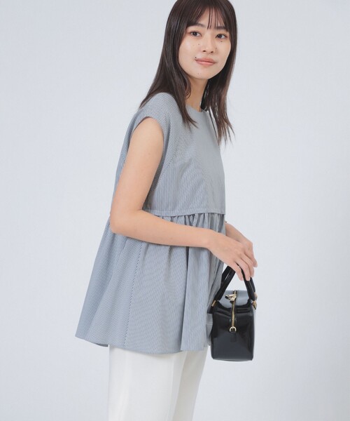 Demi-Luxe BEAMS(デミルクス ビームス)の「【10/2値下げ】ポリエステル レーヨン ペプラム ブラウス(シャツ/ブラウス・レディース・ブラック/ネイビー/ホワイト・ONE SIZE)」の16枚目の写真