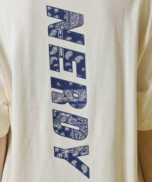NERDY（ノルディ）の「ペイズリーロゴ S/S Tシャツ（Tシャツ/カットソー・レディース・ホワイト/キナリ・M/S/L）」の22枚目の写真