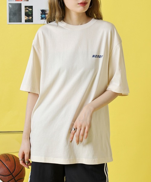 NERDY（ノルディ）の「ペイズリーロゴ S/S Tシャツ（Tシャツ/カットソー・レディース・ホワイト/キナリ・M/S/L）」の15枚目の写真