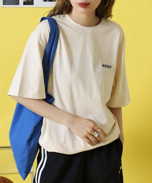 NERDY（ノルディ）の「ペイズリーロゴ S/S Tシャツ（Tシャツ/カットソー・レディース・ホワイト/キナリ・M/S/L）」の10枚目の写真