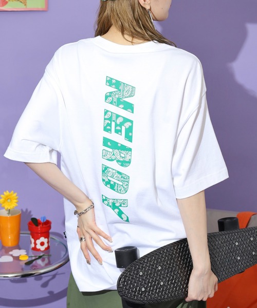 NERDY（ノルディ）の「ペイズリーロゴ S/S Tシャツ（Tシャツ/カットソー・レディース・ホワイト/キナリ・M/S/L）」の5枚目の写真