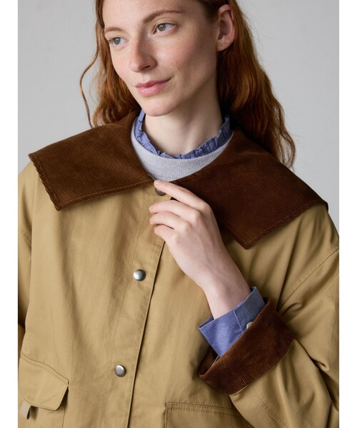 MidiUmi（ミディウミ）の「MidiUmi ハンティングジャケット（ダウンジャケット/コート・レディース・チャコールグレー/ブラック/ベージュ・FREE）」の11枚目の写真