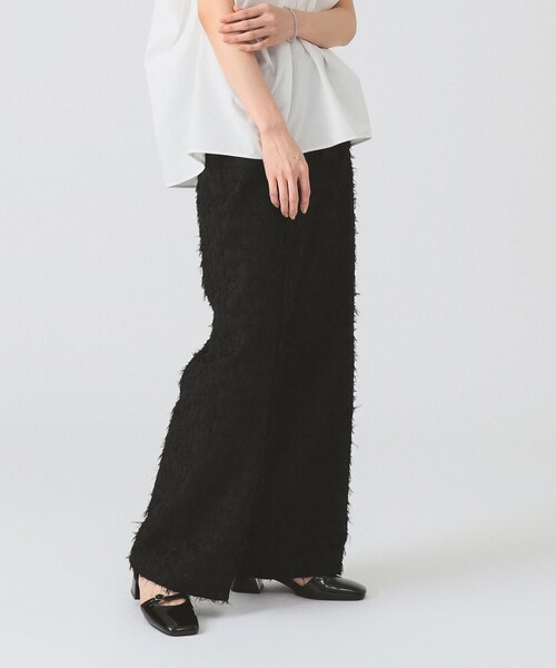 Ray BEAMS（レイビームス）の「フリンジ ワイド ストレート パンツ（その他パンツ・レディース・オフホワイト/ブラック・1/0）」の10枚目の写真