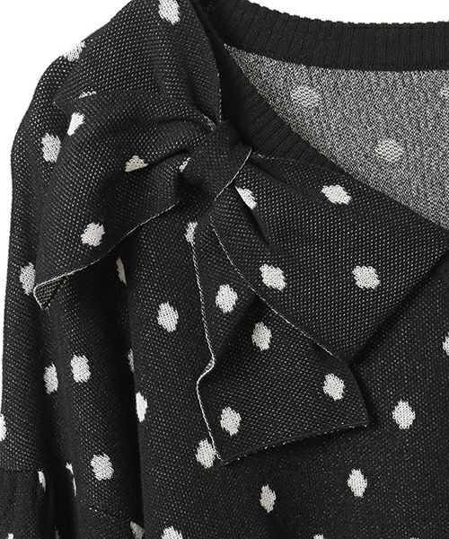 Candy Stripper(キャンディストリッパー)の「RIBBON COLLAR ニット(ニット/セーター・レディース・ブラック×ホワイト/ホワイト×ブラック/ブラック・FREE)」の20枚目の写真