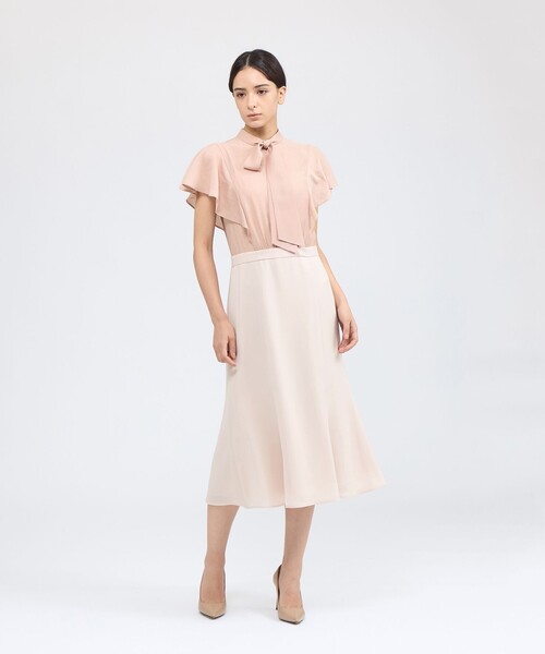 EPOCA(エポカ)の「シフォンコンビ デザインドレス(ワンピース・レディース・ピンク系その他2/ブラック・40/38)」の4枚目の写真