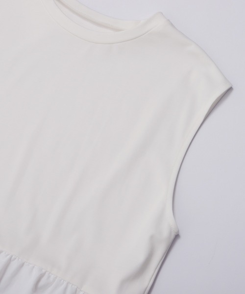 SUNFLOWER EIGHT(サンフラワーエイト)の「バルーンぺプラムフレンチTシャツ(Tシャツ/カットソー・レディース・チャコール/ホワイト/ブラック・M)」の17枚目の写真