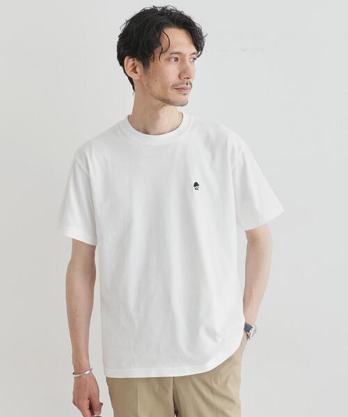 TAKEO KIKUCHI（タケオキクチ）の「【LIMITED】ワンポイント刺繍 半袖Tシャツ（Tシャツ/カットソー・メンズ・ブラック/チャコールグレー/ホワイト/ブルー・01/04/03/02）」の13枚目の写真