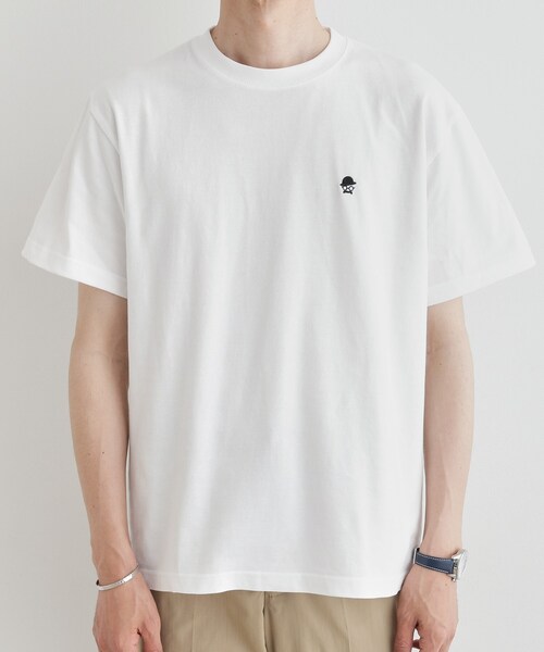 TAKEO KIKUCHI（タケオキクチ）の「【LIMITED】ワンポイント刺繍 半袖Tシャツ（Tシャツ/カットソー・メンズ・ブラック/チャコールグレー/ホワイト/ブルー・01/04/03/02）」の12枚目の写真