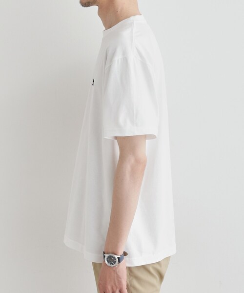 TAKEO KIKUCHI（タケオキクチ）の「【LIMITED】ワンポイント刺繍 半袖Tシャツ（Tシャツ/カットソー・メンズ・ブラック/チャコールグレー/ホワイト/ブルー・01/04/03/02）」の11枚目の写真